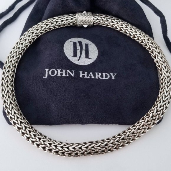 SOLD - JOHN HARDY - ICON Sterling Silver 11mm Woven Necklace - Mint! $2200 - Picture 7 of 7
